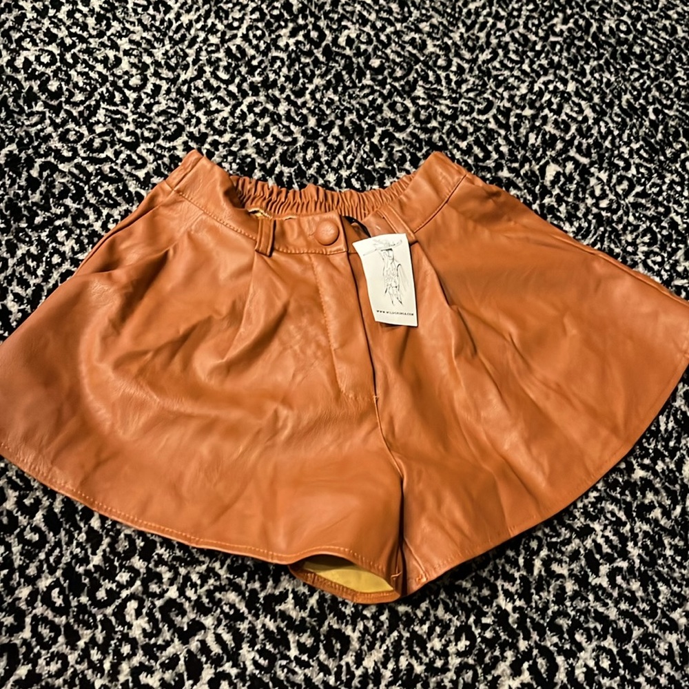Brand new leather shorts. Size small